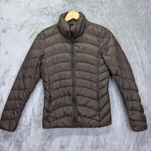 Uniqlo Womens Ultra Light Packable Down Jacket Puffer Brown Women XS Lightweight